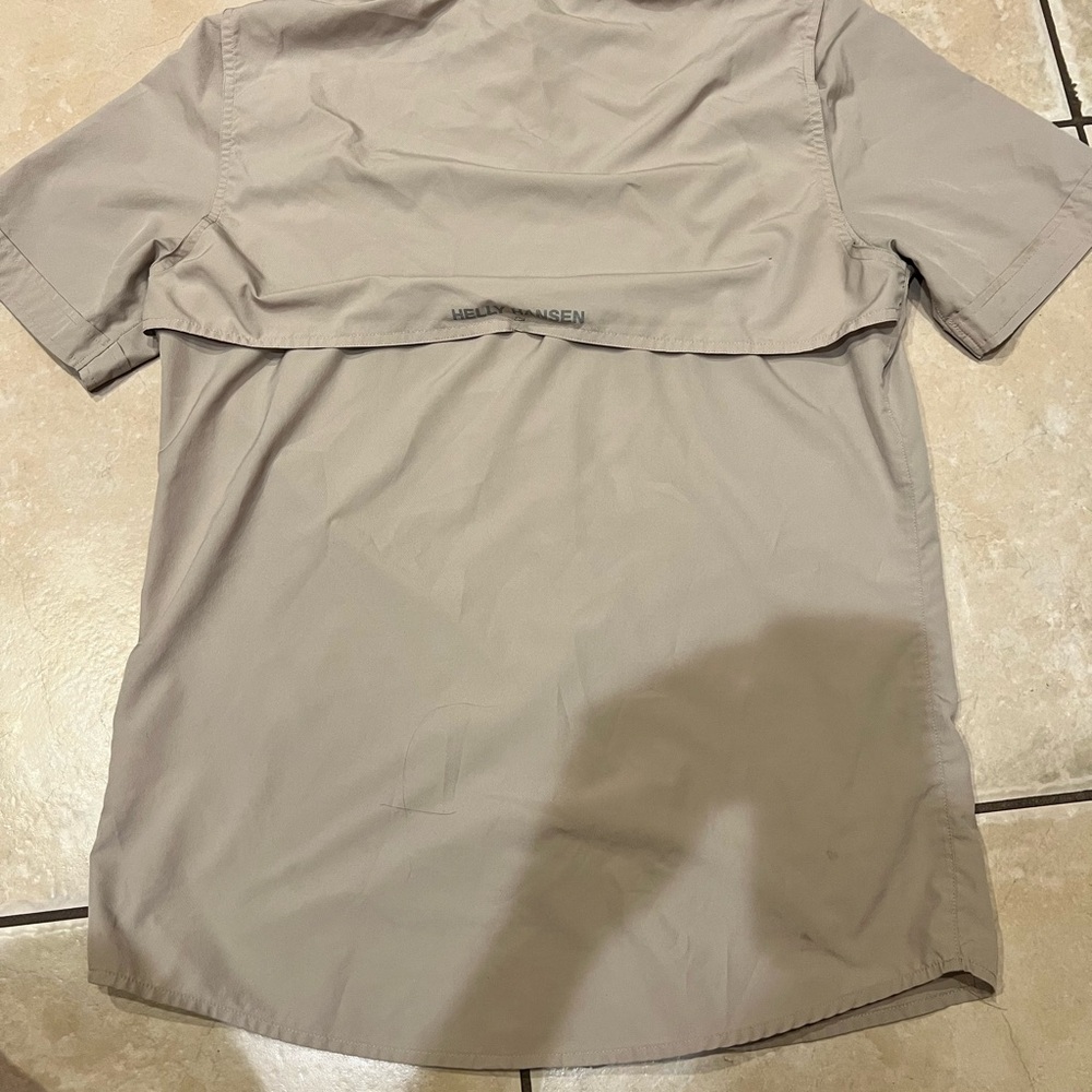 Helly Hansen Men's Beige Button Down Shirt - Picture 2 of 2